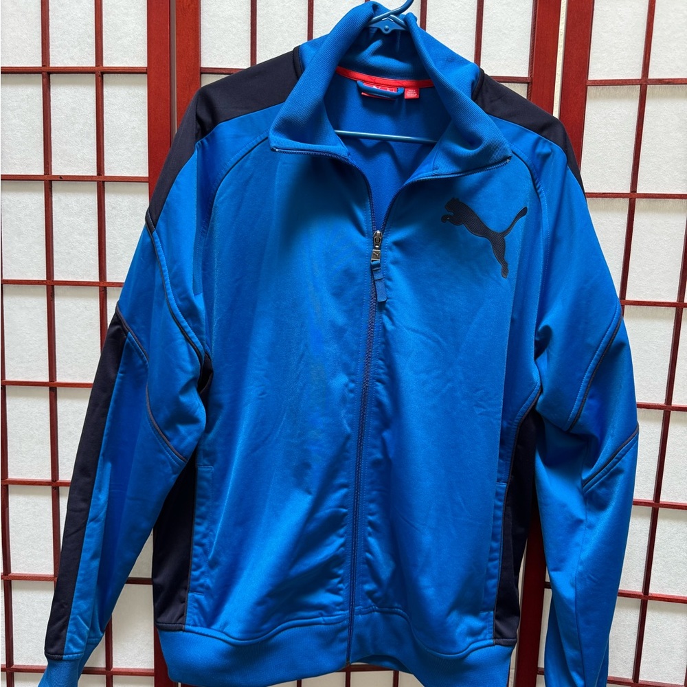 Puma Blue and Black Full-Zip Performance Jacket